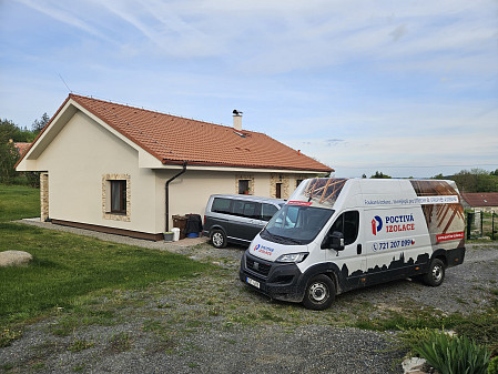 Izolace stropu bungalovu v Olbramovicích
